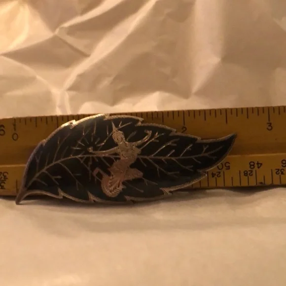 Vintage SIAM Nielloware‎ Sterling Brooch - Picture 5 of 5